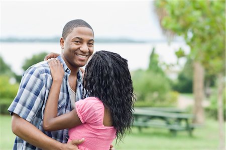 Couple Embracing in Park Stock Photo - Rights-Managed, Code: 700-03406463