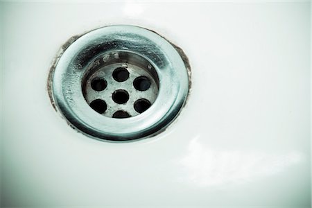 Close-up of Sink Drain Fotografie stock - Rights-Managed, Codice: 700-03407263