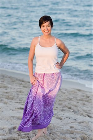 purple hair female - Portrait of Woman on Beach Stock Photo - Rights-Managed, Code: 700-03407273