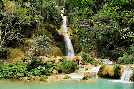 Tat Kuang Si Waterfall, Luang Prabang, Laos Fotografie stock - Rights-Managed, Codice: 700-03407585