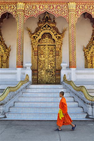 Wat Nong Sikhounmuang, Luang Prabang, Laos Fotografie stock - Rights-Managed, Codice: 700-03407704
