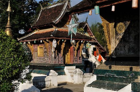 soutane - Wat Xieng Thong, Luang Prabang, Laos Photographie de stock - Rights-Managed, Code: 700-03407702