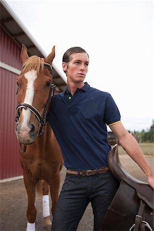 Young Man with Horse, Brush Prairie, Washington, USA Stock Photo - Rights-Managed, Code: 700-03407764