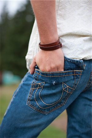 Close-up of Man with Hand in Back Pocket Stock Photo - Rights-Managed, Code: 700-03407796