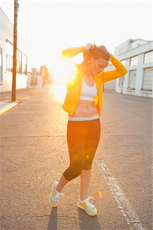 sun urban people - Runner Outdoors Stock Photo - Rights-Managed, Code: 700-03407851