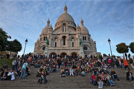 La Basilique du Sacre Coeur Steps, Paris, Ile-de-France, France Foto de stock - Con derechos protegidos, Código: 700-03408066