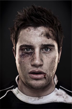 rozzo - Portrait of Rugby Player Fotografie stock - Rights-Managed, Codice: 700-03408100