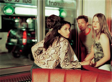 people at a diner - Group of Young People in Diner Stock Photo - Rights-Managed, Code: 700-03438984