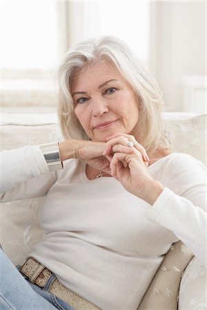 senior adult relaxing portrait not child - Portrait of Woman Stock Photo - Rights-Managed, Code: 700-03438996