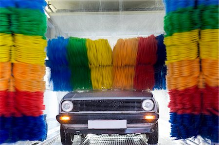 Car Going Through Carwash Stock Photo - Rights-Managed, Code: 700-03439099