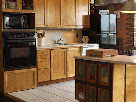 empty wooden house - Kitchen Interior Stock Photo - Rights-Managed, Code: 700-03439389