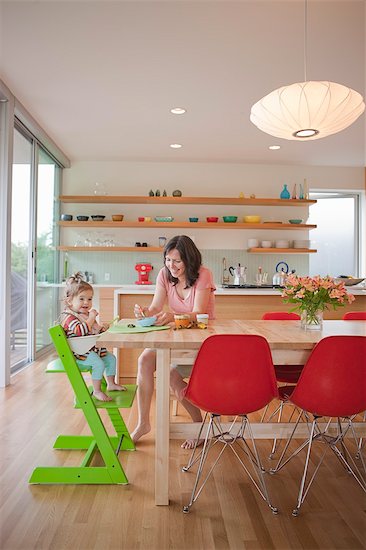 Mother and Daughter in Kitchen Stock Photo - Premium Rights-Managed, Artist: Ty Milford, Image code: 700-03439487