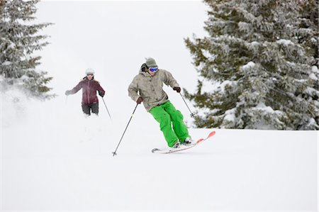 skieur (homme et femme) - Personnes Snow Cat ski près de Steamboat Springs, Colorado, USA Photographie de stock - Rights-Managed, Code: 700-03439866