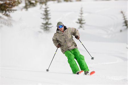 skiing in colorado - Man Snow Cat Skiing near Steamboat Springs, Colorado, USA Stock Photo - Rights-Managed, Code: 700-03439876