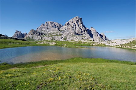 formation rocheuse - Laghi dei Piani and Innichriedlknoten, Dolomites, Bolzano Province, Alto Adige, South Tyrol, Italy Foto de stock - Con derechos protegidos, Código: 700-03445266