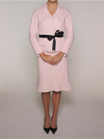 fashion model in skirt - Woman wearing Pink Suit Stock Photo - Rights-Managed, Code: 700-03445527