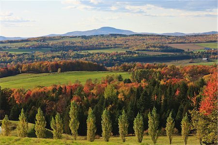 eastern townships - Sainte-Catherine-de-Hatley en automne, Estrie, Québec, Canada Photographie de stock - Rights-Managed, Code: 700-03445892