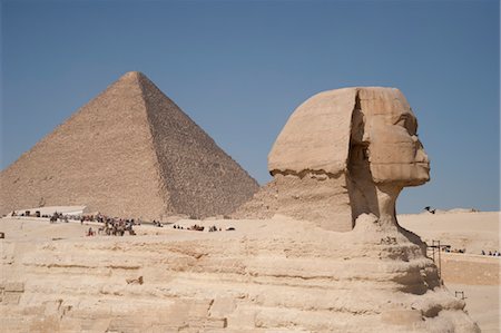Grand Sphinx de Gizeh, Giza, Égypte Photographie de stock - Rights-Managed, Code: 700-03445962