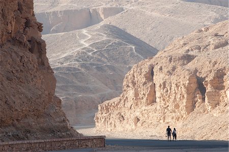 egypt landscape - Couple Walking Through Valley of the Kings, Egypt Stock Photo - Rights-Managed, Code: 700-03446015