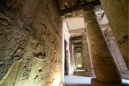 Innenraum des Tempels, Abydos, Ägypten Stockbilder - Lizenzpflichtiges, Bildnummer: 700-03446024