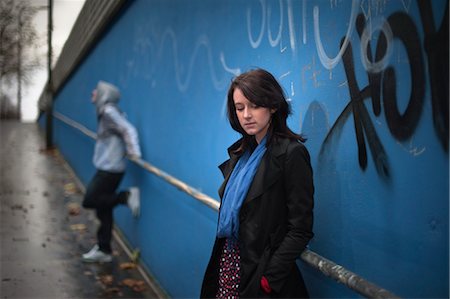 problem teens - Teenagers Hanging Out by Graffiti Wall Stock Photo - Rights-Managed, Code: 700-03446052