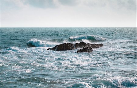 rough sea and nobody - Rough Sea Waves Engulfing Rocks, near Marseille, France Stock Photo - Rights-Managed, Code: 700-03446082