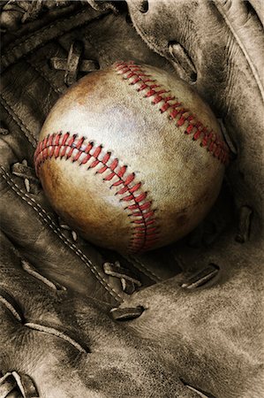 symbole américain - Gant de base-ball et de base-ball Photographie de stock - Rights-Managed, Code: 700-03446205