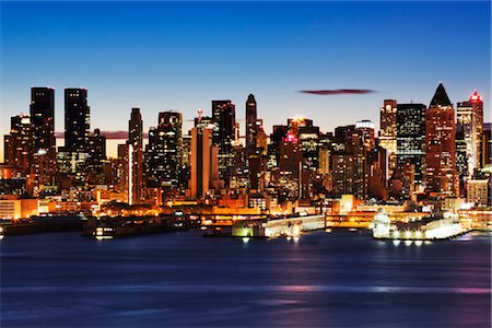 Dawn over Midtown Manhattan, New York City, New York, USA Foto de stock - Con derechos protegidos, Código: 700-03440218