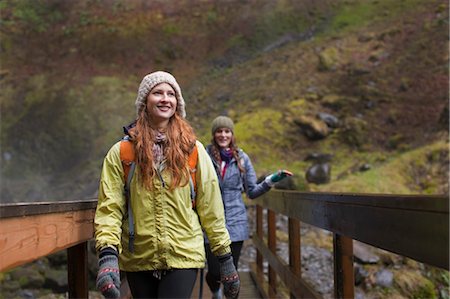 Women Hiking, Columbia River Gorge, Oregon, USA Stock Photo - Rights-Managed, Code: 700-03455639