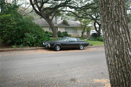 parking nobody outdoor - Car Parked on Street by House Stock Photo - Rights-Managed, Code: 700-03456262