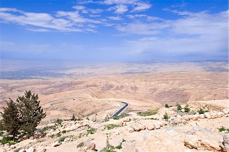 Landscape from Mount Nebo, Jordan Foto de stock - Con derechos protegidos, Código: 700-03456429