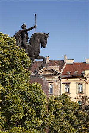 simsearch:700-03456454,k - Statue du roi Tomislav, Zagreb, Croatie Photographie de stock - Rights-Managed, Code: 700-03456456