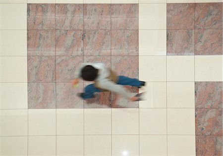 Overhead of Person Walking Stock Photo - Rights-Managed, Code: 700-03456751