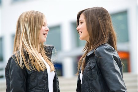Two Girls Talking Stock Photo - Rights-Managed, Code: 700-03456803