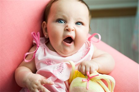 Baby Girl Yawning Fotografie stock - Rights-Managed, Codice: 700-03451282