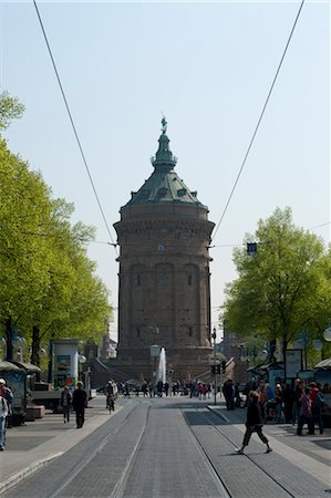 Mannheim Water Tower, Mannheim, Germany Stock Photo - Rights-Managed, Code: 700-03451567