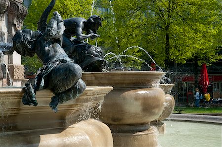 sculpture water fountains - Detail of Grupello Pyramid, Parade Square, Mannheim, Germany Stock Photo - Rights-Managed, Code: 700-03451573