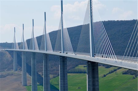 Viaduc de Millau, Cevennes, France Stock Photo - Rights-Managed, Code: 700-03466346