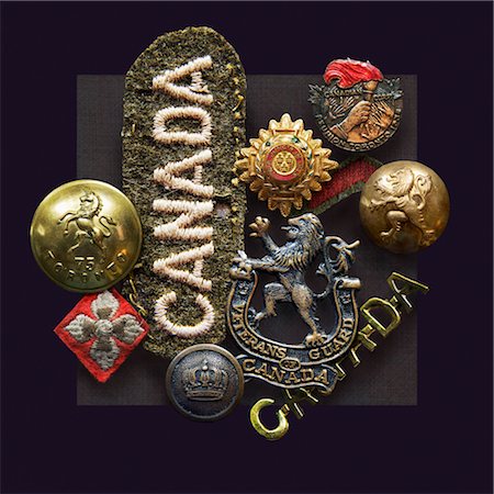 emblême - WW2 Souvenirs des Forces armées canadiennes Photographie de stock - Rights-Managed, Code: 700-03466374