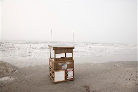 Stand d'information et rivage, plage de la digue, Galveston, Texas, USA Photographie de stock - Rights-Managed, Code: 700-03466436