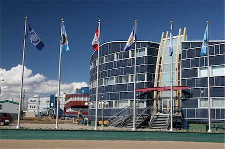 fahnenmast - Palais législatif du Nunavut, Iqaluit, Nunavut, Canada Photographie de stock - Rights-Managed, Code: 700-03466604