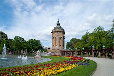 View of Mannheim Water Tower, Mannheim, Baden-Wurttemberg, Germany Stock Photo - Rights-Managed, Code: 700-03466712