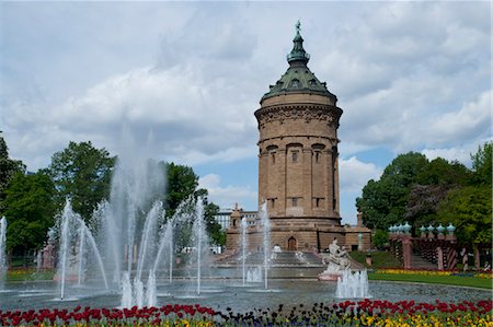 Mannheim Water Tower, Mannheim, Baden-Wurttemberg, Germany Stock Photo - Rights-Managed, Code: 700-03463132