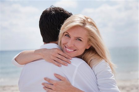Couple Hugging on Beach Stock Photo - Rights-Managed, Code: 700-03484637