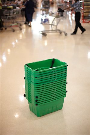 supermarket floor - Grocery Baskets in Supermarket, North York, Ontario, Canada Stock Photo - Rights-Managed, Code: 700-03484952