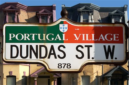 street signs in canada - Little Portugal Street Sign, Toronto, Ontario, Canada Stock Photo - Rights-Managed, Code: 700-03490374