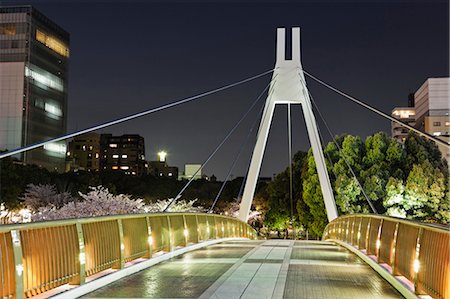 Pont dans le Centre de la ville de Nagoya, Nagoya, Japon Photographie de stock - Rights-Managed, Code: 700-03508210