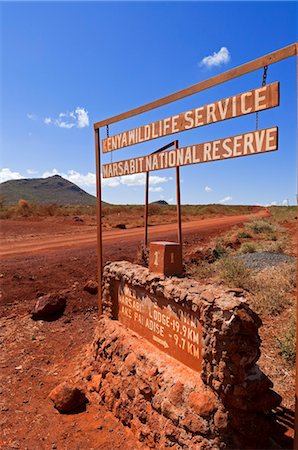 dirt road signs - Marsabit National Park and Reserve , Kenya, Africa Stock Photo - Rights-Managed, Code: 700-03508280