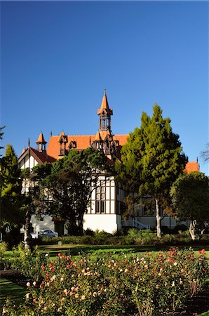 Rotorua Museum of Art and History, Rotorua, Bay of Plenty, North Island, New Zealand Foto de stock - Direito Controlado, Número: 700-03508296