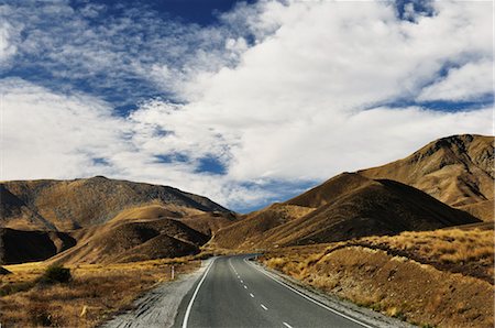 Lindis Pass Road, Canterbury, South Island, Nouvelle-Zélande Photographie de stock - Rights-Managed, Code: 700-03508387